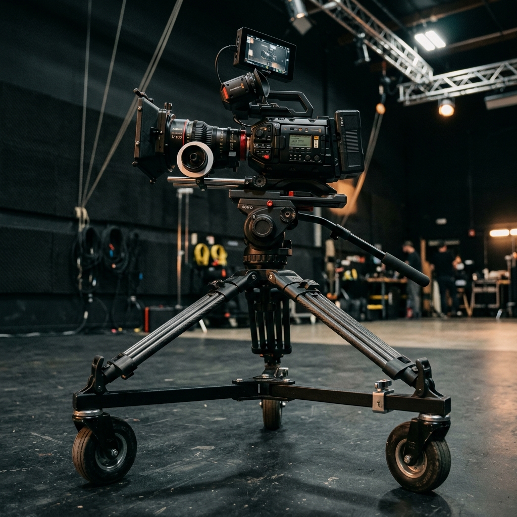 Professional Fluid-Head Tripod & Dolly Combo